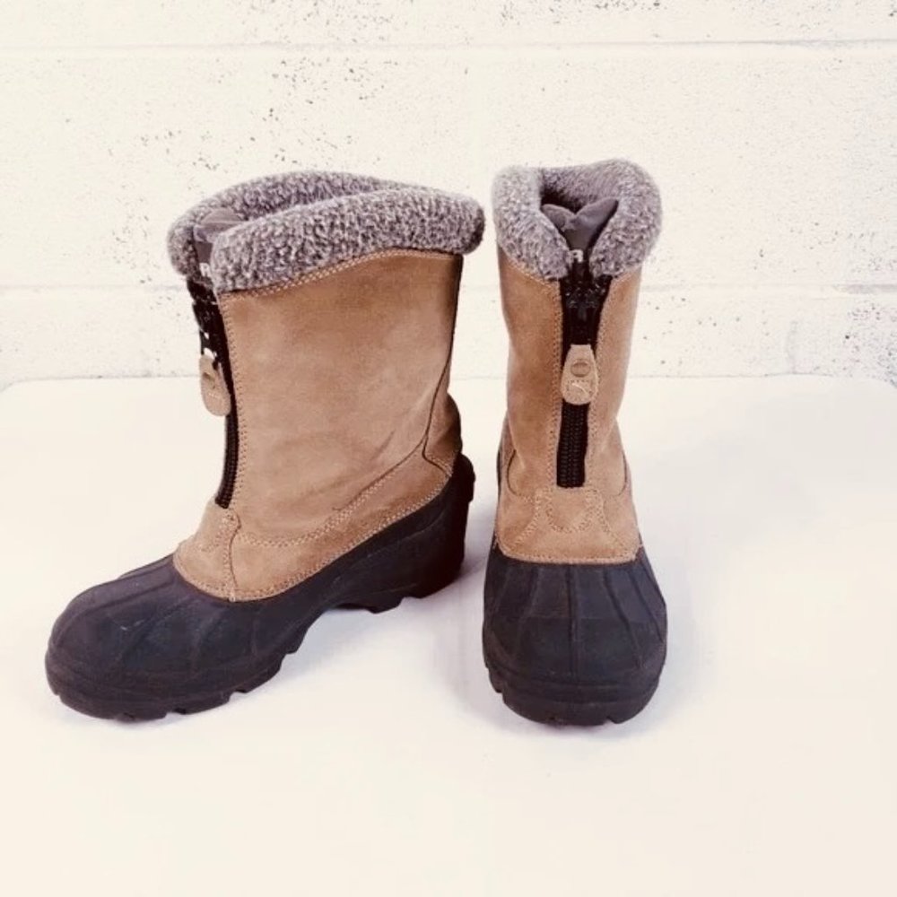 Sorel Women's Tan Suede Fleece Lined Ellesmere Waterproof Winter Boots Size 8